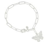 Bellezza Bronze Paperclip Chain Critter Charm Bracelet, 7-1/2"